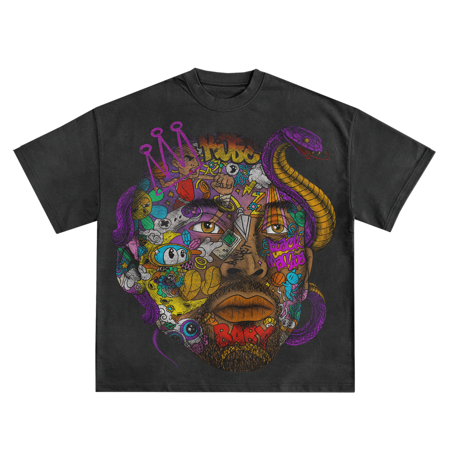 Kobe Bryant Black Mamba Oversized Shirt in Black or White