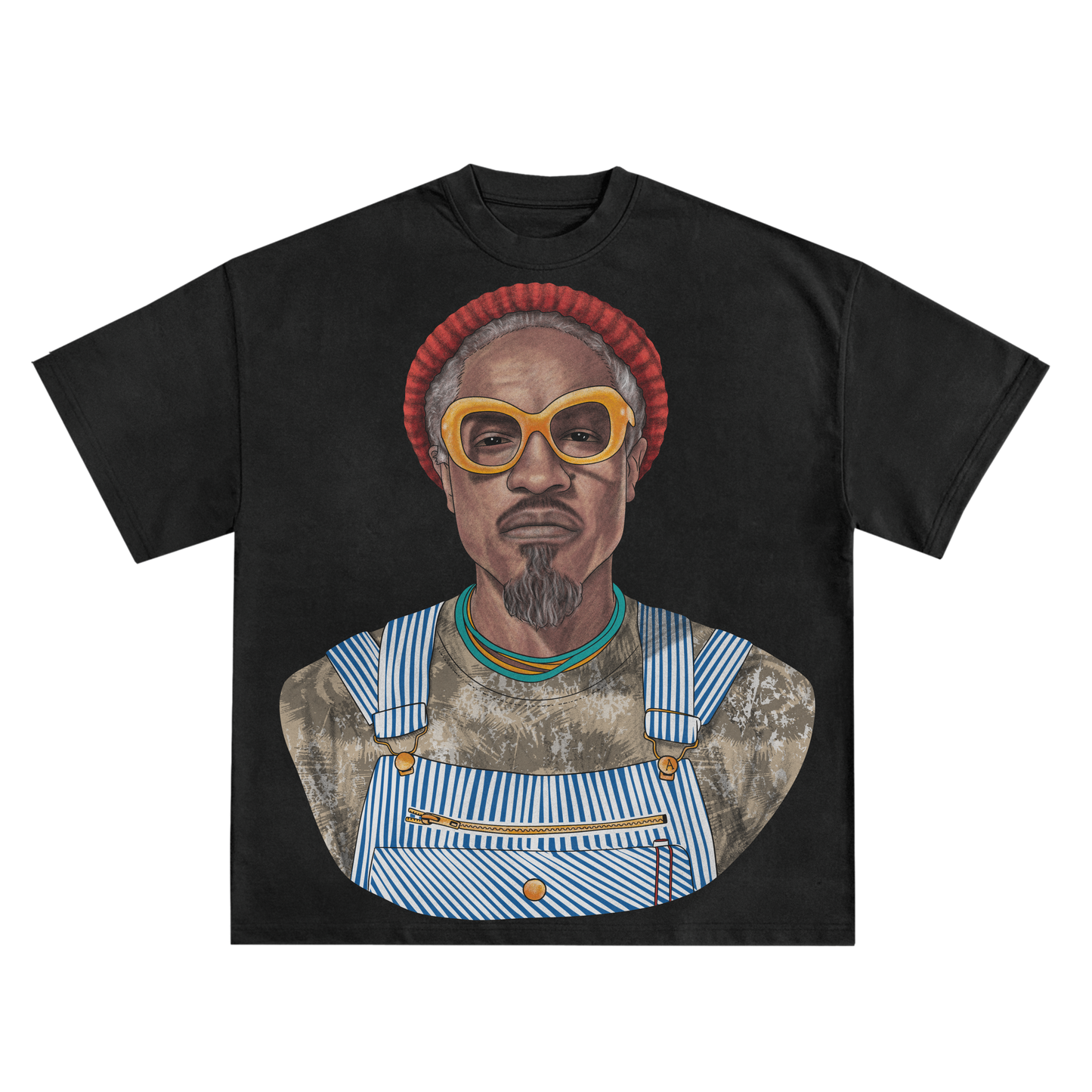 ANDRE 3000 '3 STACKS' OVERSIZED T-SHIRT IN WHITE OR BLACK