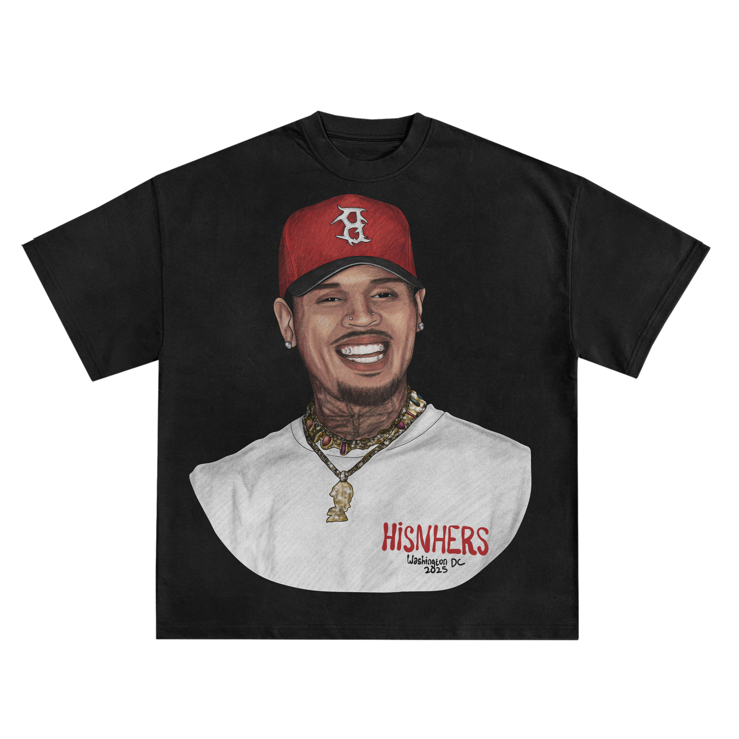 CHRIS BROWN HISNHERS SHIRT IN BLACK OR WHITE