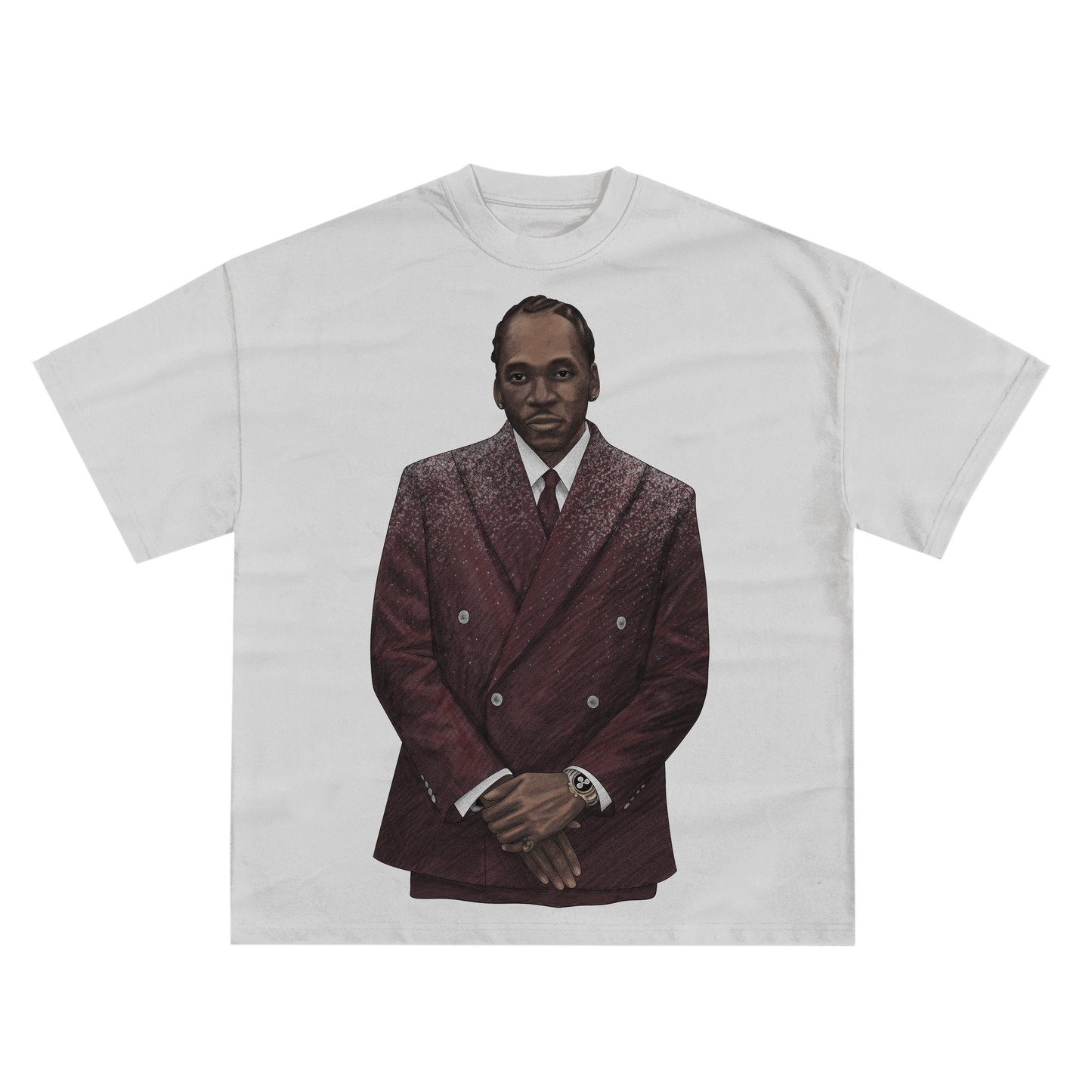 PUSHA T 'MET GALA' OVERSIZED T-SHIRT IN WHITE