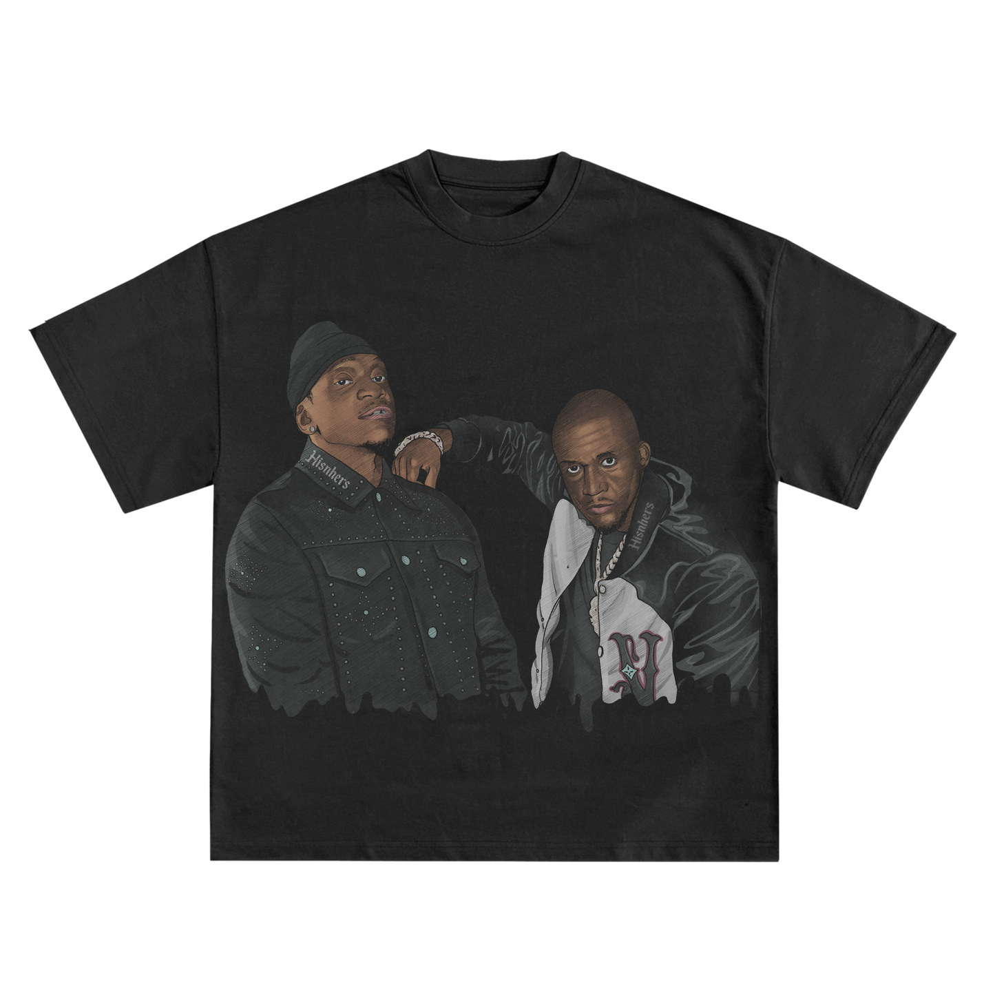 CLIPSE 'PUSHA T & MALICE' RELAXED FIT T-SHIRT IN BLACK OR WHITE
