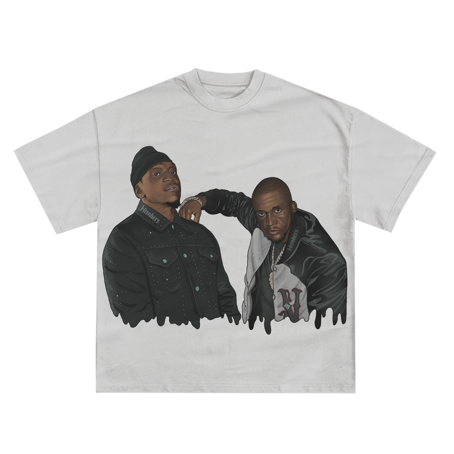 CLIPSE 'PUSHA T & MALICE' RELAXED FIT T-SHIRT IN BLACK OR WHITE