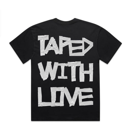 TAPED WITH LOVE OVERSIZED SHIRT IN BLACK