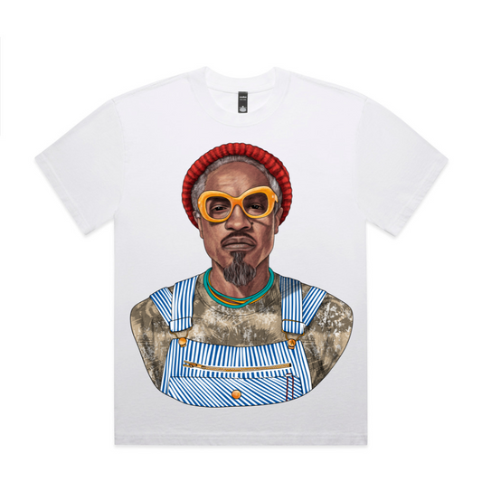 ANDRE 3000 “3 STACKS) SHIRT IN WHITE