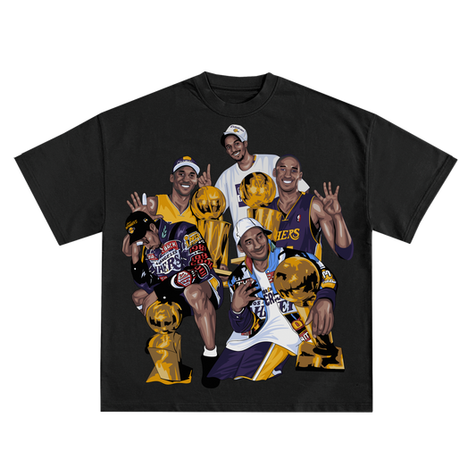 KOBE '5 RINGS' RELAXED FIT T-SHIRT IN BLACK OR WHITE LIMITED EDITION /24