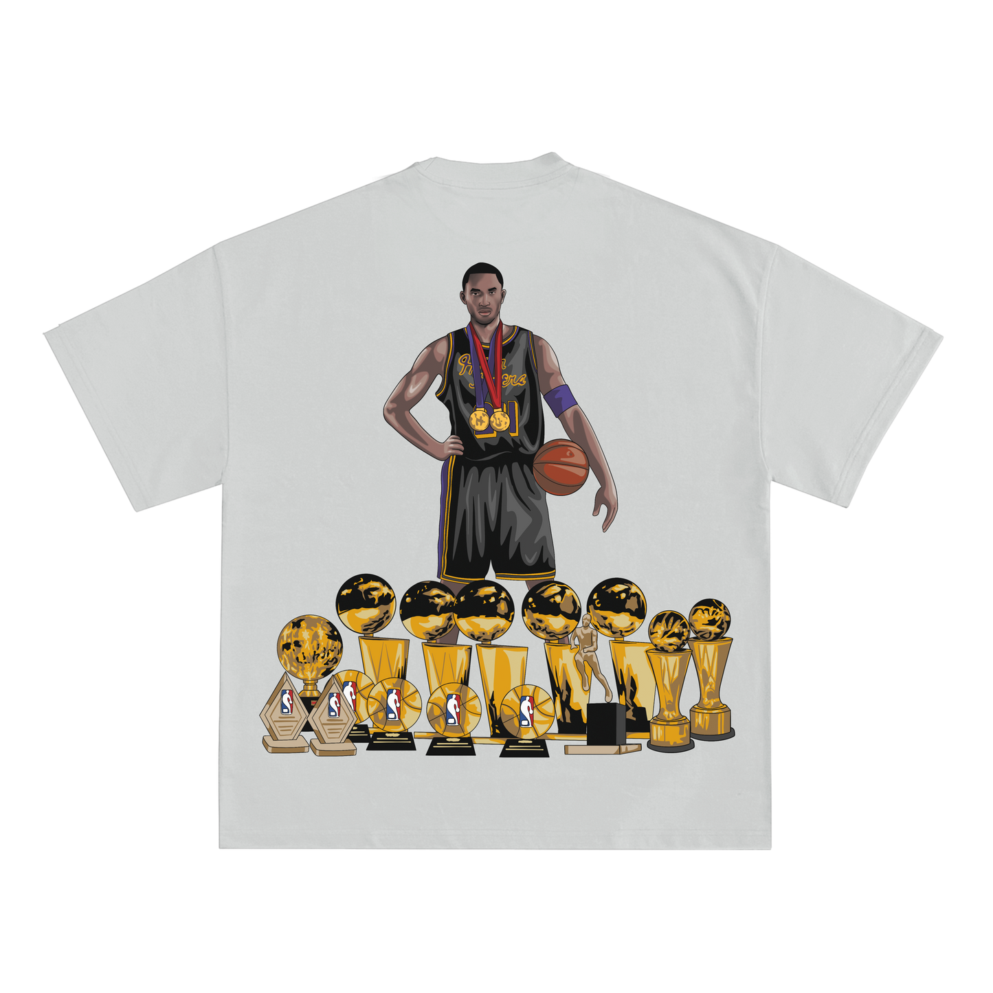 KOBE '5 RINGS' RELAXED FIT T-SHIRT IN BLACK OR WHITE LIMITED EDITION /24