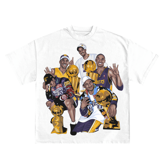KOBE '5 RINGS' RELAXED FIT T-SHIRT IN BLACK OR WHITE LIMITED EDITION /24