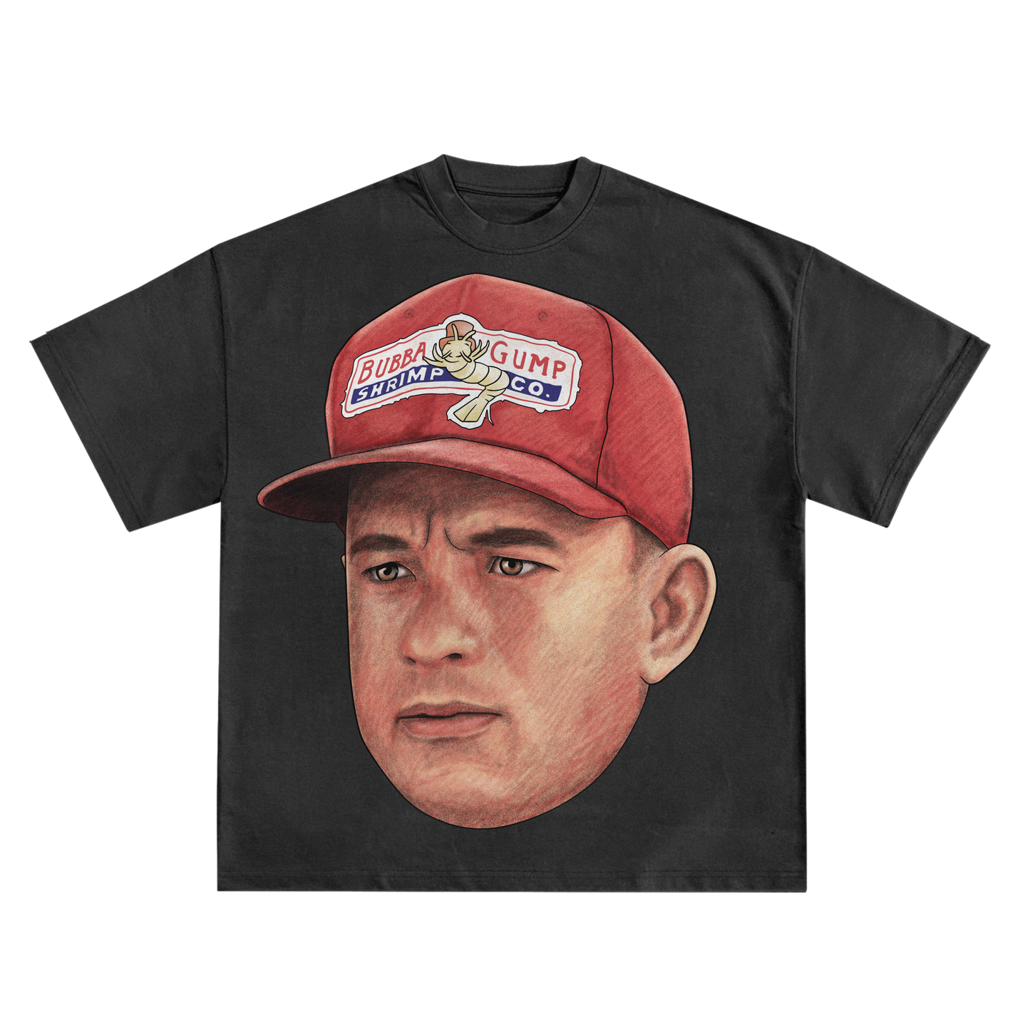 BUBBA GUMP HAT (TOM HANKS) SHIRT IN BLACK OR WHITE