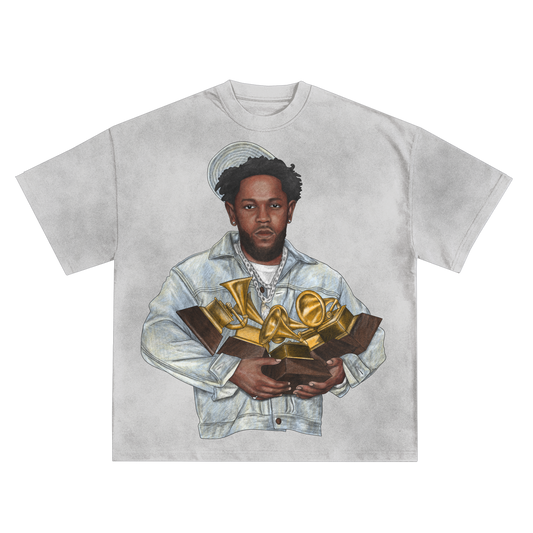 Kendrick Lamar 5 Grammy's Oversized Shirt in Black or White