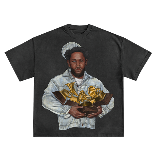 Kendrick Lamar 5 Grammy's Oversized Shirt in Black or White
