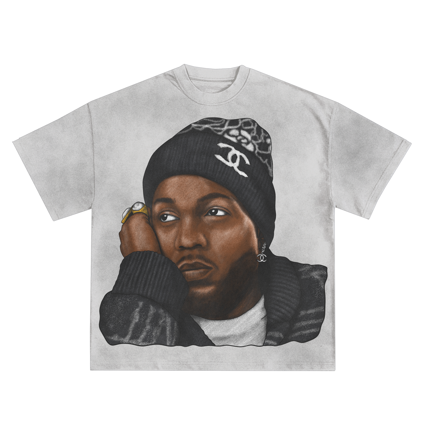 Kendrick Lamar "CC" Oversized Shirt in Black or White
