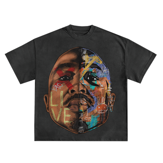 Tupac (2pac) Gemini Oversized Shirt in Black or White