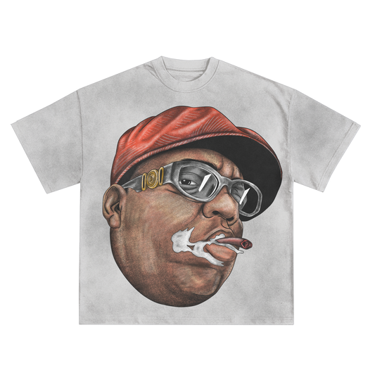 Biggie Smalls Smoke Oversized Shirt in Black or White