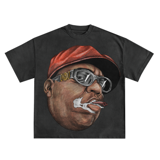 Biggie Smalls Smoke Oversized Shirt in Black or White