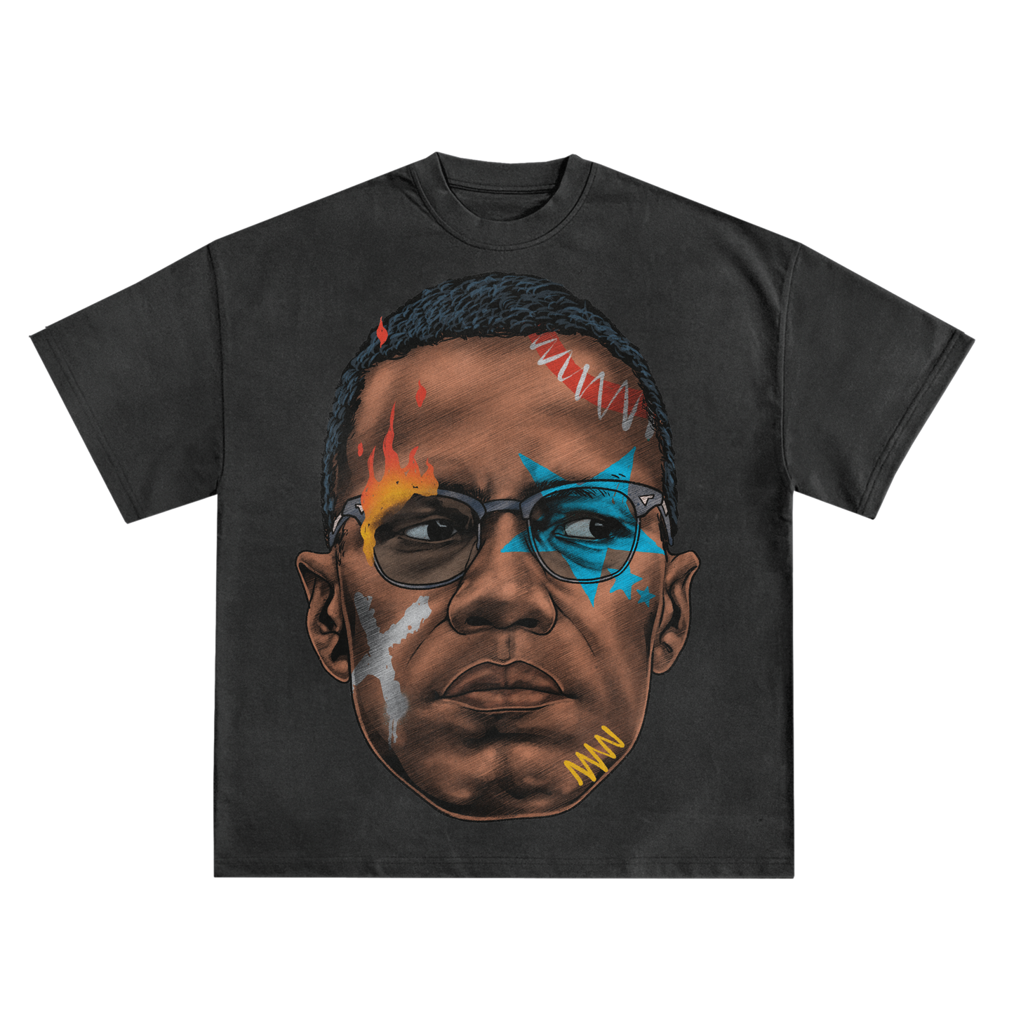 Malcolm X Oversized Shirt in Black or White