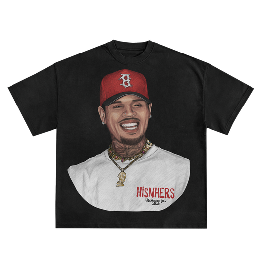 CHRIS BROWN HISNHERS SHIRT IN BLACK OR WHITE