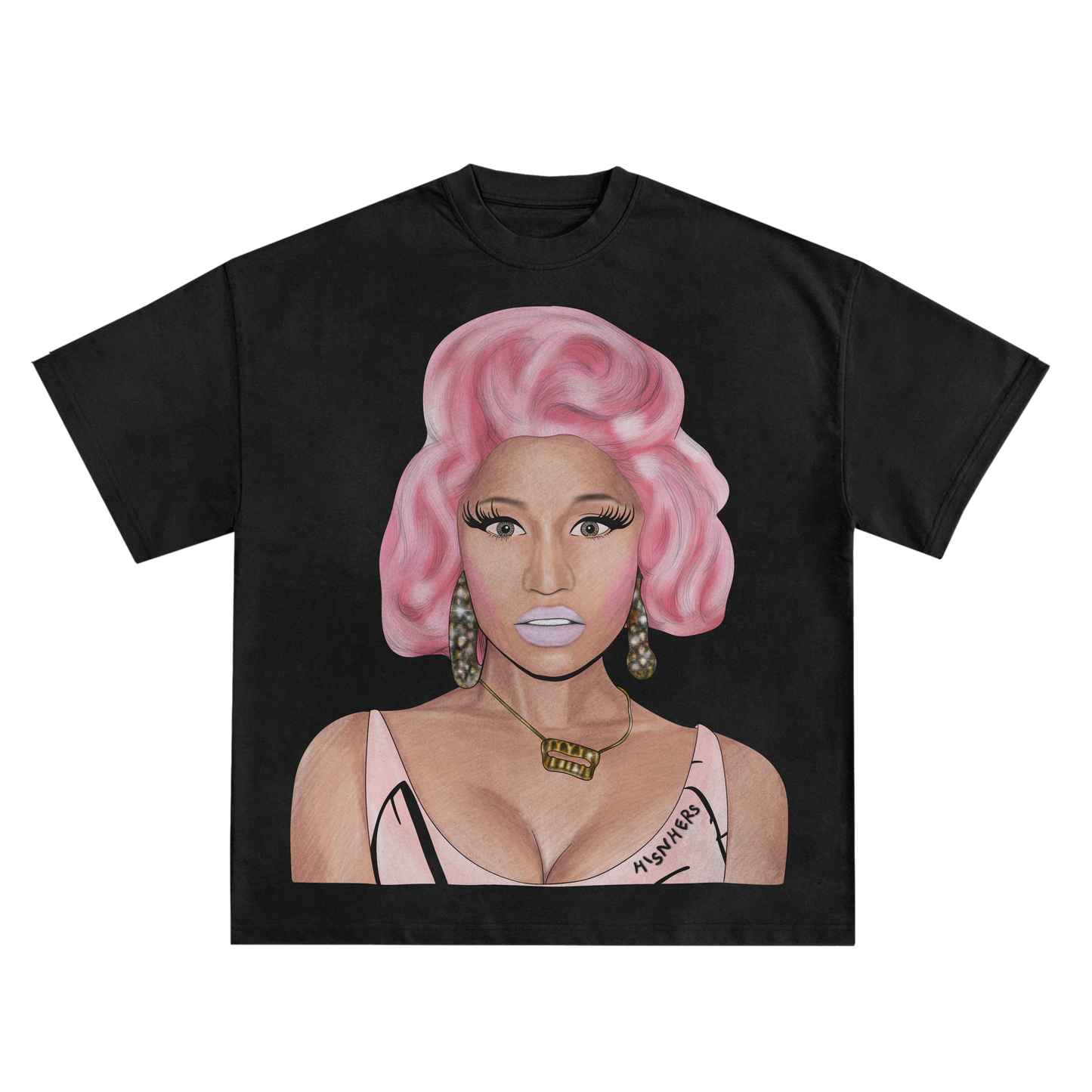 NICKI MINAJ PINK HAIR SHIRT IN BLACK OR WHITE