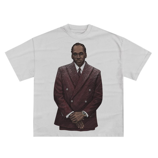 PUSHA T 'MET GALA' OVERSIZED T-SHIRT IN WHITE