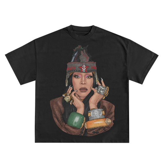 ERYKAH BADU RELAXED FIT T-SHIRT IN BLACK OR WHITE