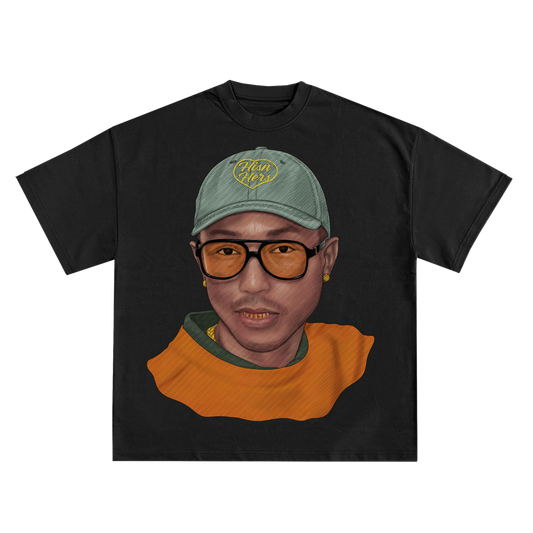 PHARRELL 'JELLYFISH' RELAXED FIT T-SHIRT IN BLACK OR WHITE