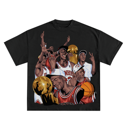 JORDAN '6 RINGS' RELAXED FIT T-SHIRT IN BLACK OR WHITE LIMITED EDITION /23