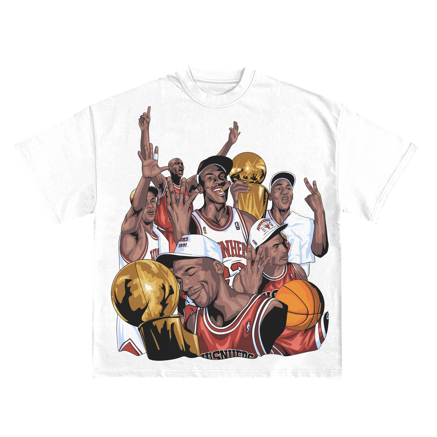 JORDAN '6 RINGS' RELAXED FIT T-SHIRT IN BLACK OR WHITE LIMITED EDITION /23