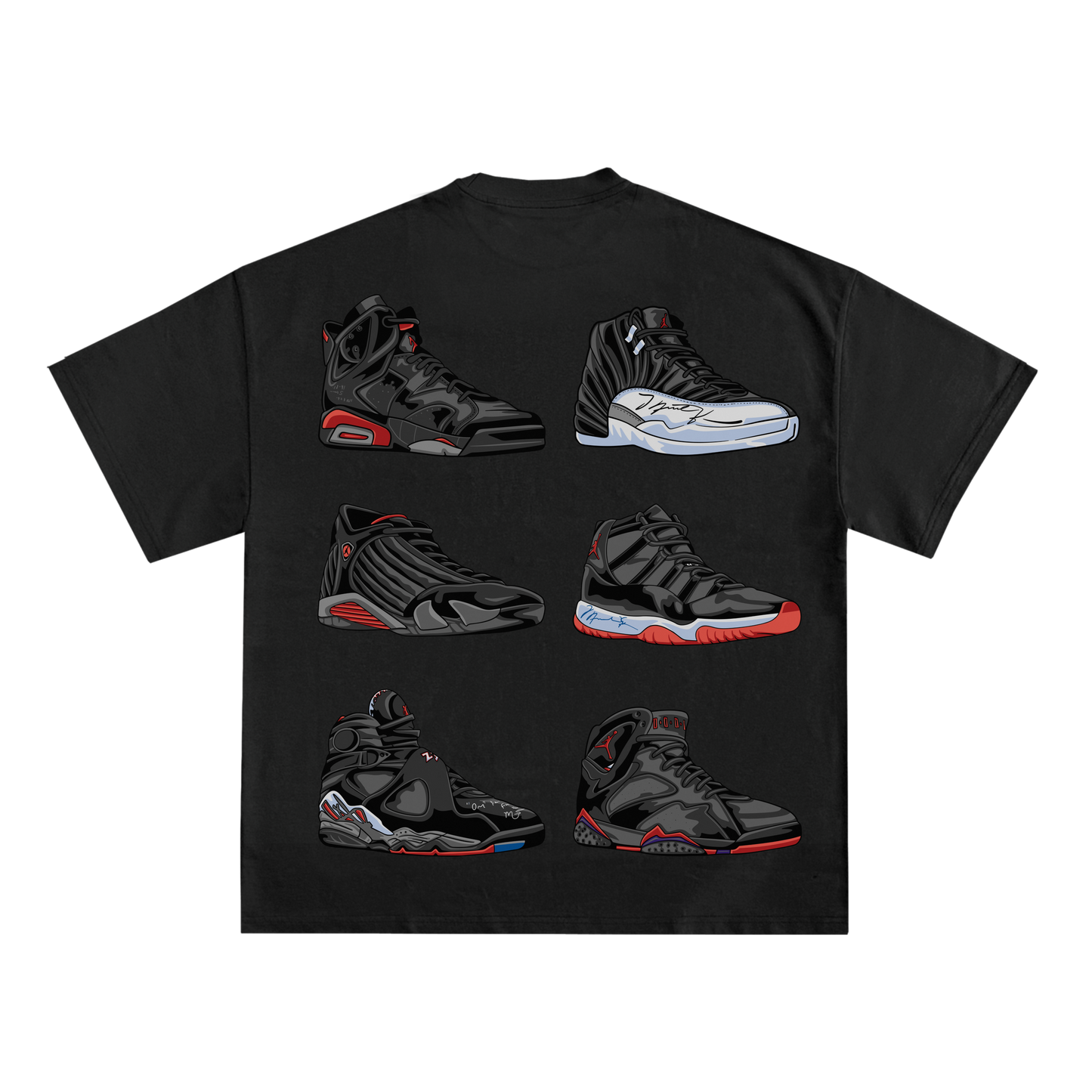 JORDAN '6 RINGS' RELAXED FIT T-SHIRT IN BLACK OR WHITE LIMITED EDITION /23